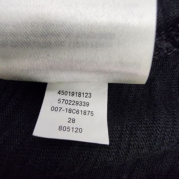 Chicos The Ultimate Tee Cardigan Size 2 Large Open Front Cotton Slub Knit Black - Picture 10 of 10